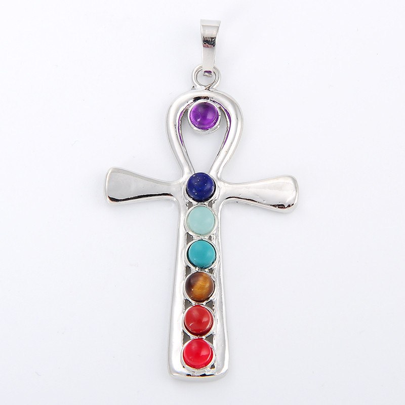 Yoga Health & Fitness Center - 7 Chakra Stone Necklace Pendant Yoga