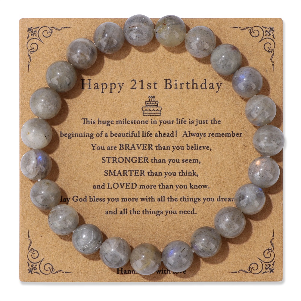 Yoga Health & Fitness Center - Natural Labradorite Bracelet 8 mm Natural