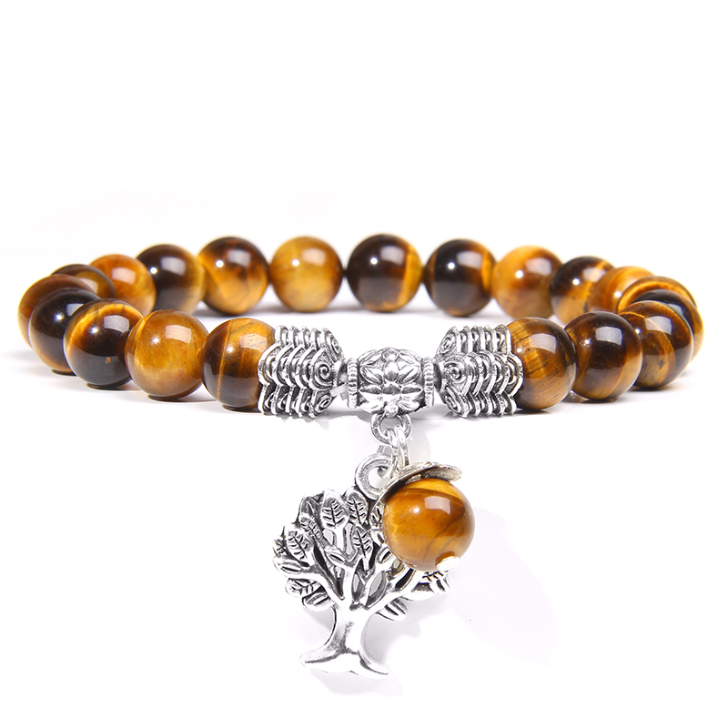 Yoga Health & Fitness Center - Women Bracelets Men Charm Natural Tiger
