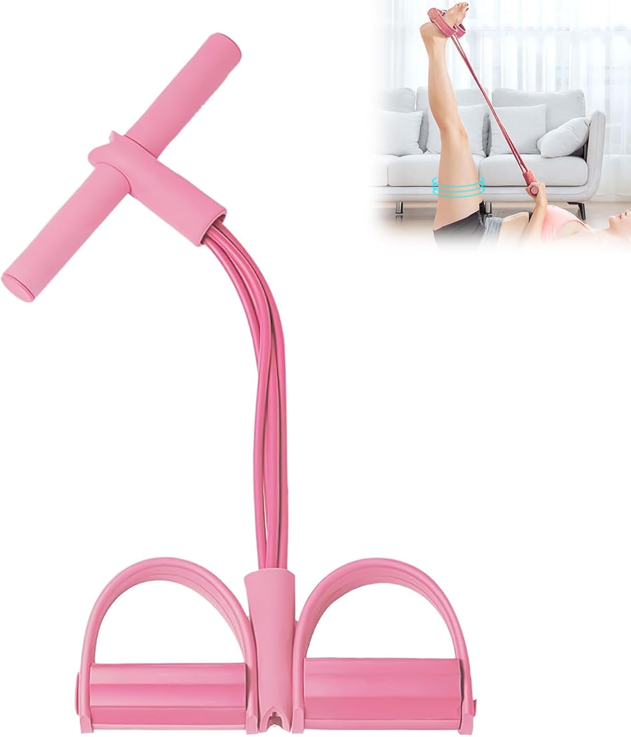 Yoga Pedal Puller Fitness Equipment - Fitness Resistance Bands-4 Tube Pedal Ankle