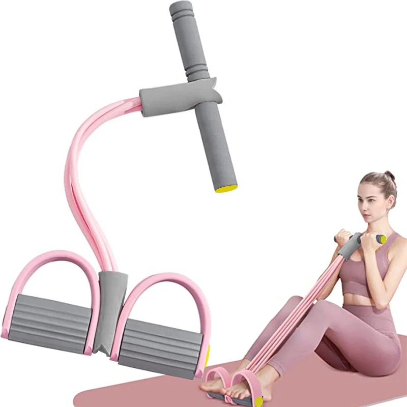 Yoga Pedal Puller Fitness Equipment - Resistance Bands 4-Tube Yoga Pedal Puller