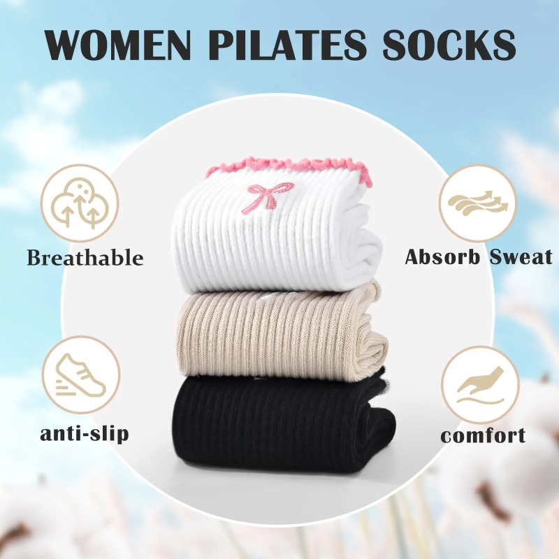 Yoga Of Fitness - Professional Yoga Socks, Cotton Strap Silicone