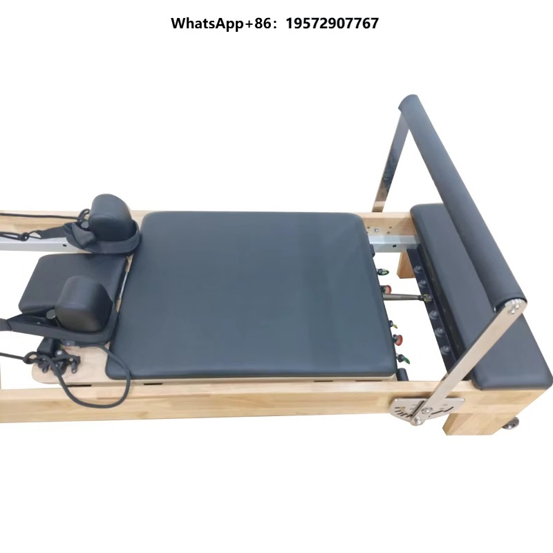 Yoga Health & Fitness Center - Solid Oak Wood Pilates Reformer Machine