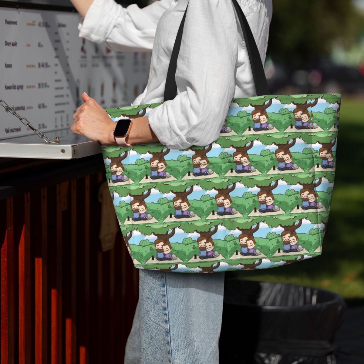 Yoga Fitness Park - Park Day - Pibubear Beach Tote