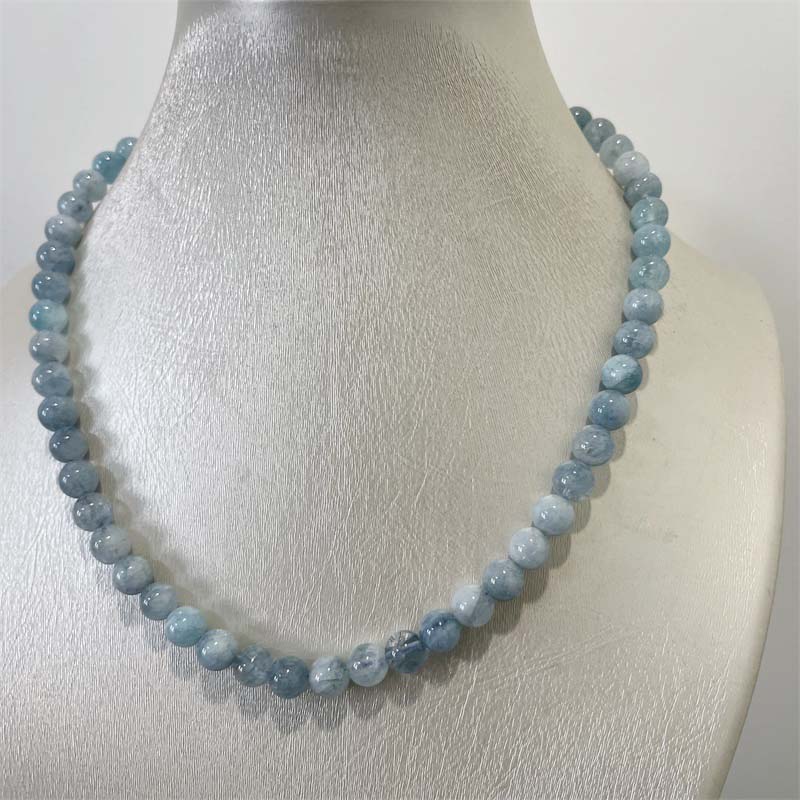8MM Aquamarine Jade Necklace B - огляд і ціна Yoga Health & Fitness Center