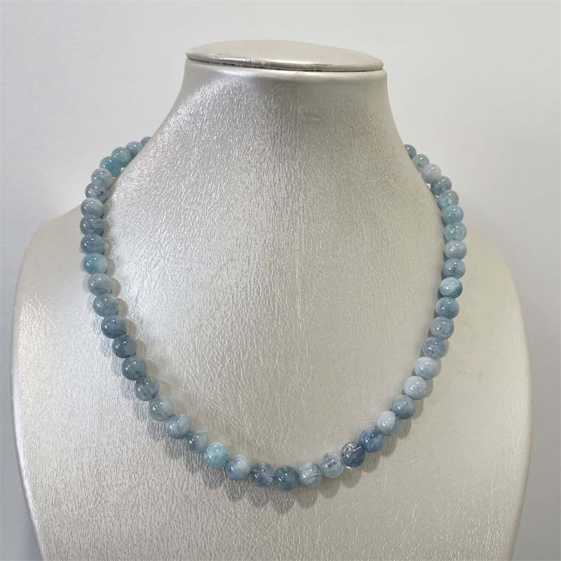 8MM Aquamarine Jade Necklace B - огляд і ціна Yoga Health & Fitness Center