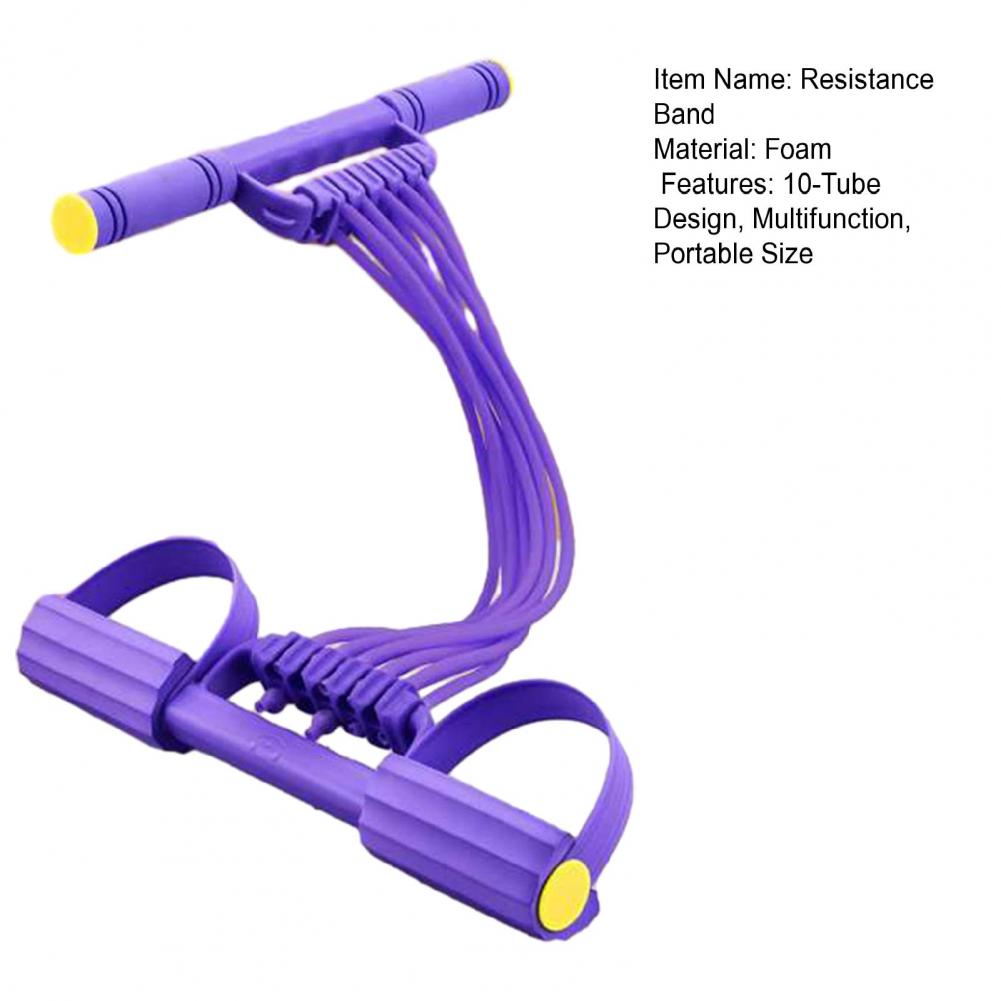 10-Tube Pedal Resistance Band  - огляд і ціна Yoga Pedal Puller Fitness Equipment