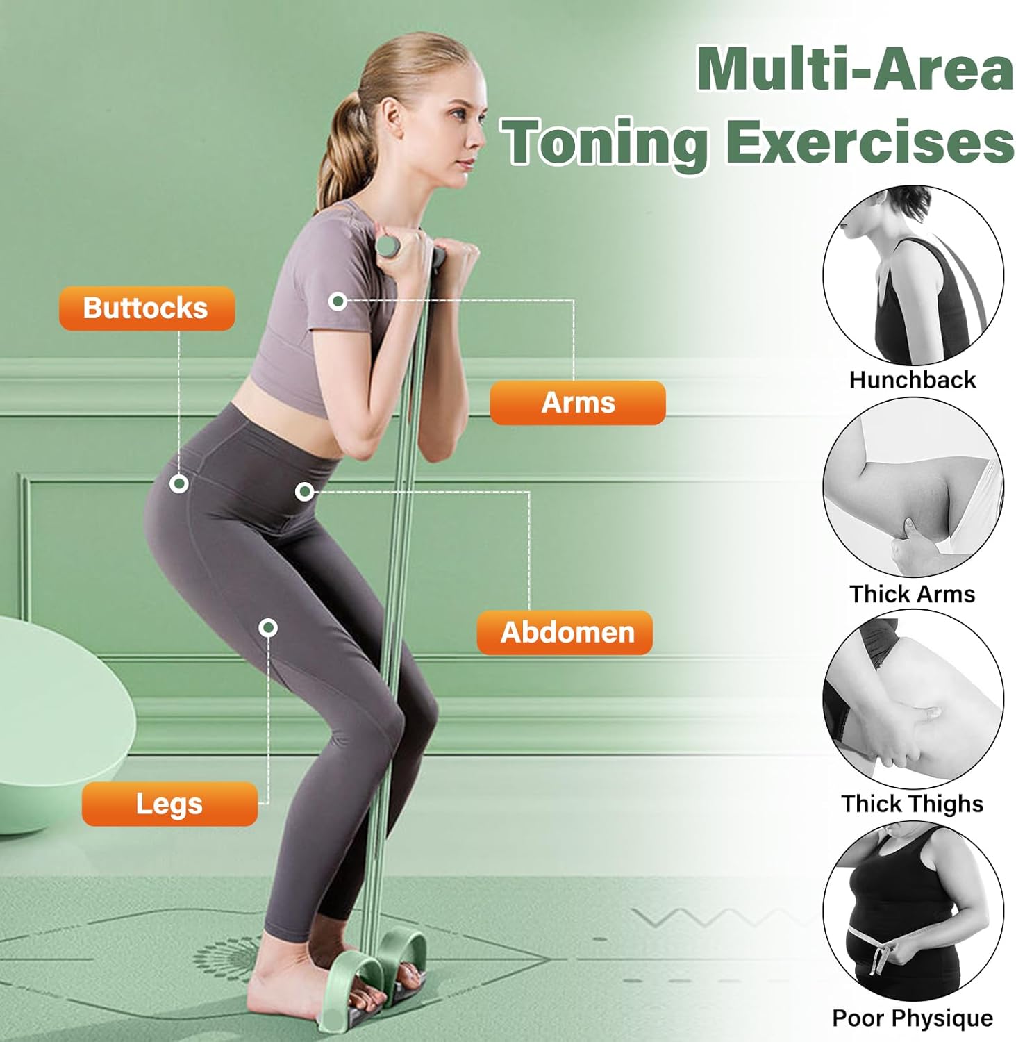 6 Tubes Natural Rubber Pedal R - огляд і ціна Yoga Pedal Puller Fitness Equipment