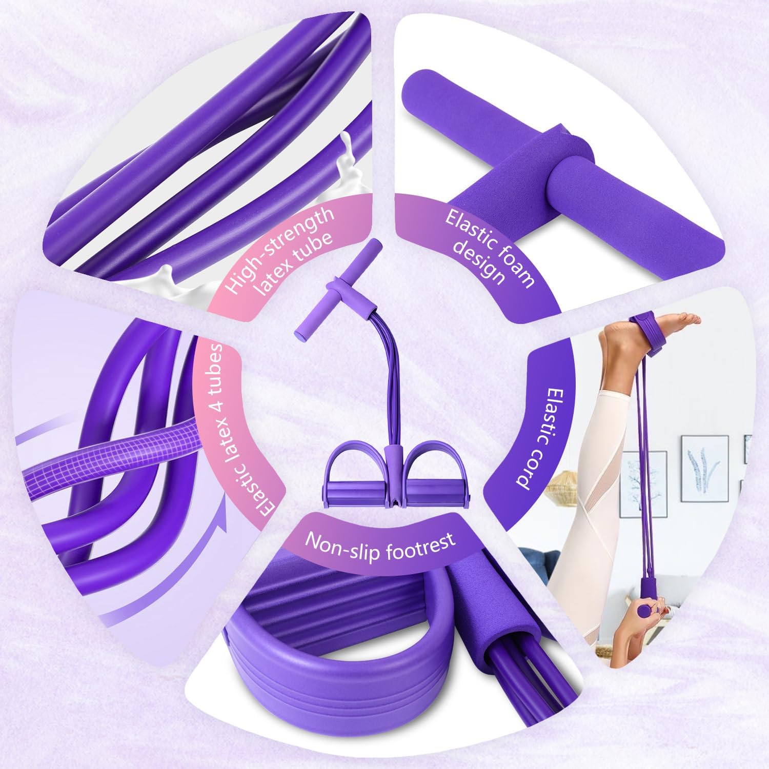 Fitness Resistance Bands-4 Tub - огляд і ціна Yoga Pedal Puller Fitness Equipment