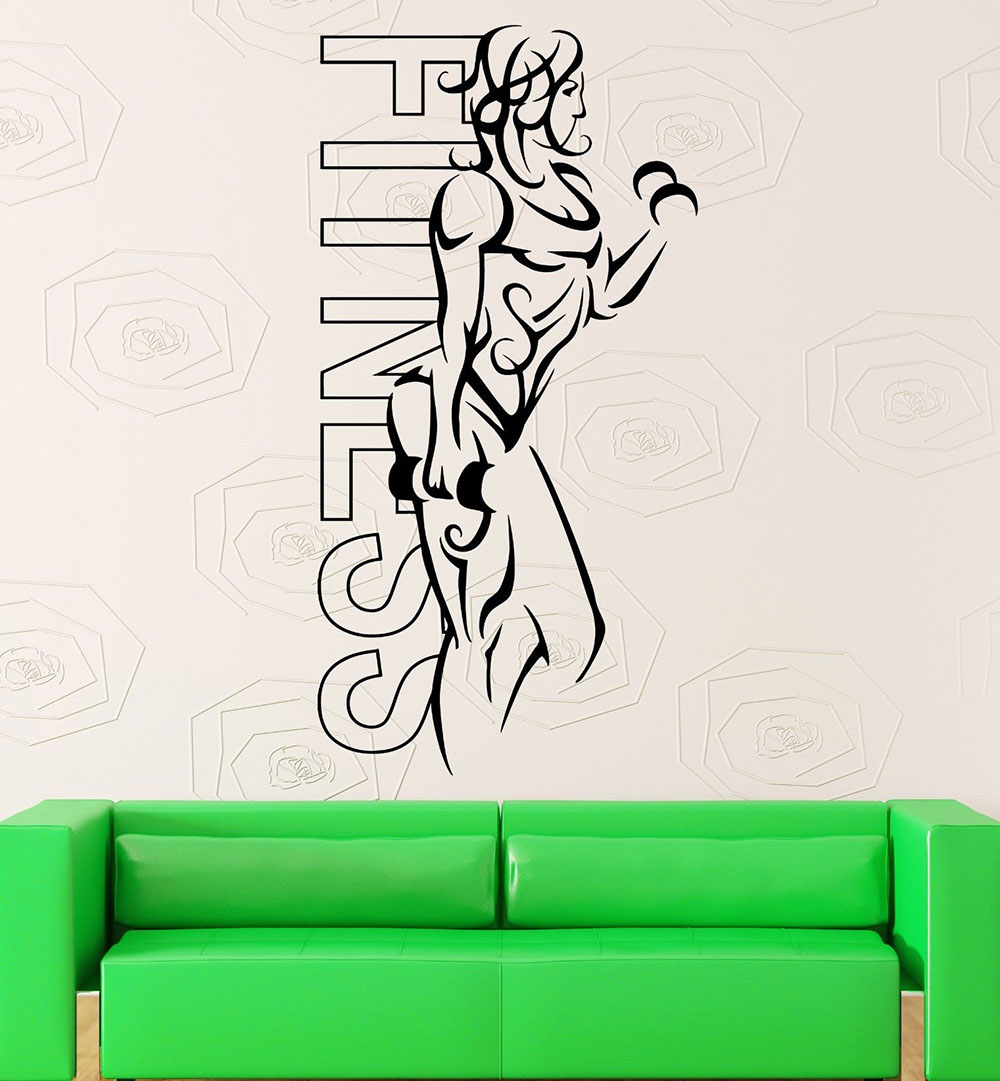 Wall Stickers Vinyl Fitness Gi - огляд і ціна Yoga Health & Fitness Center