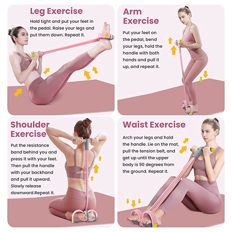 Resistance Bands 4-Tube Yoga P - огляд і ціна Yoga Pedal Puller Fitness Equipment