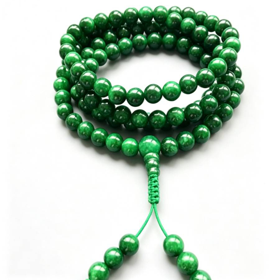 6mm 108 Natural Green jade bea - огляд і ціна Yoga Health & Fitness Center