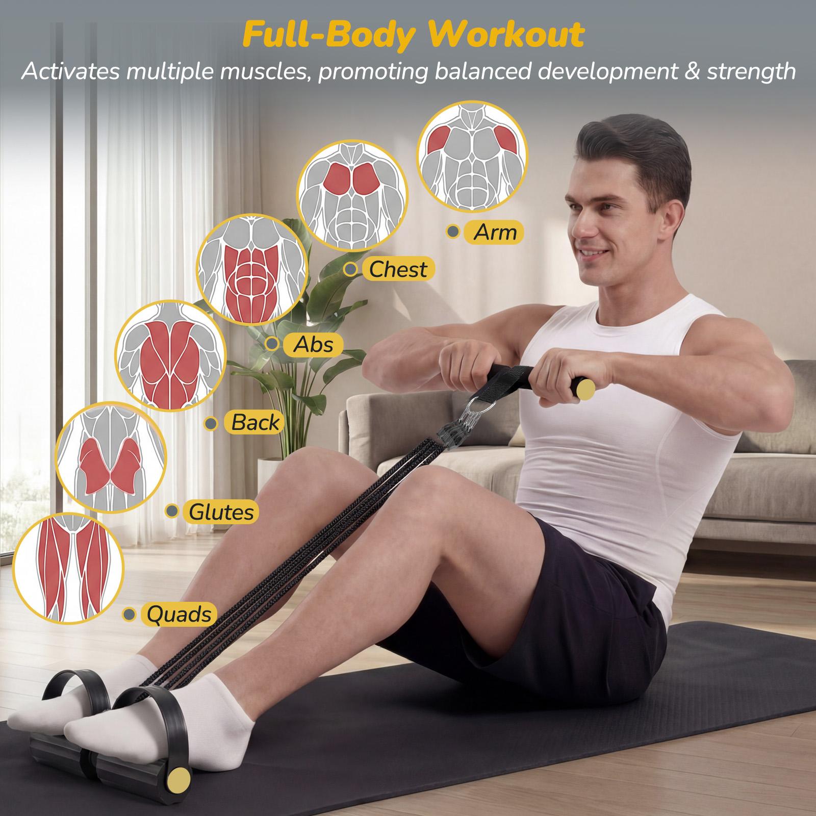 Upgraded 4-Tube Foot Pedal Res - огляд і ціна Yoga Pedal Puller Fitness Equipment