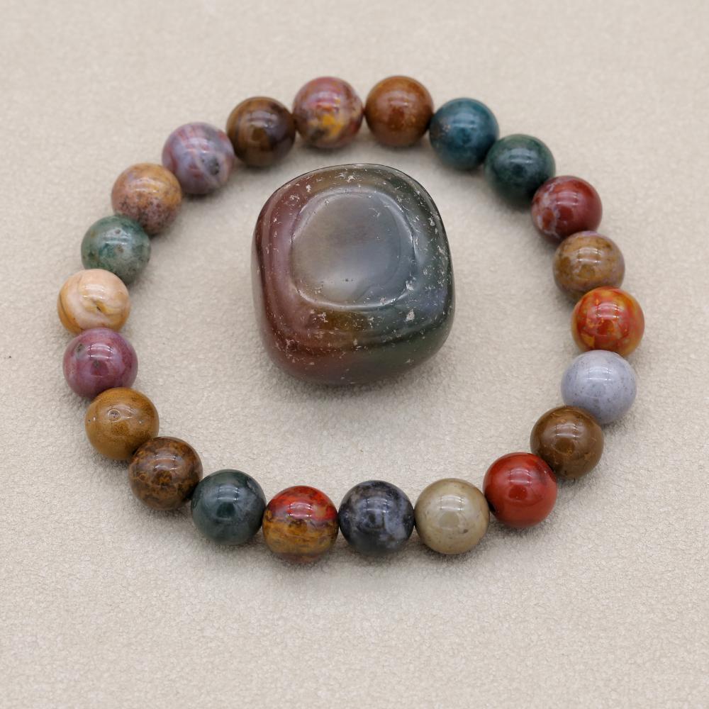 8mm Natural Stone Ocean Jasper - огляд і ціна Yoga Health & Fitness Center