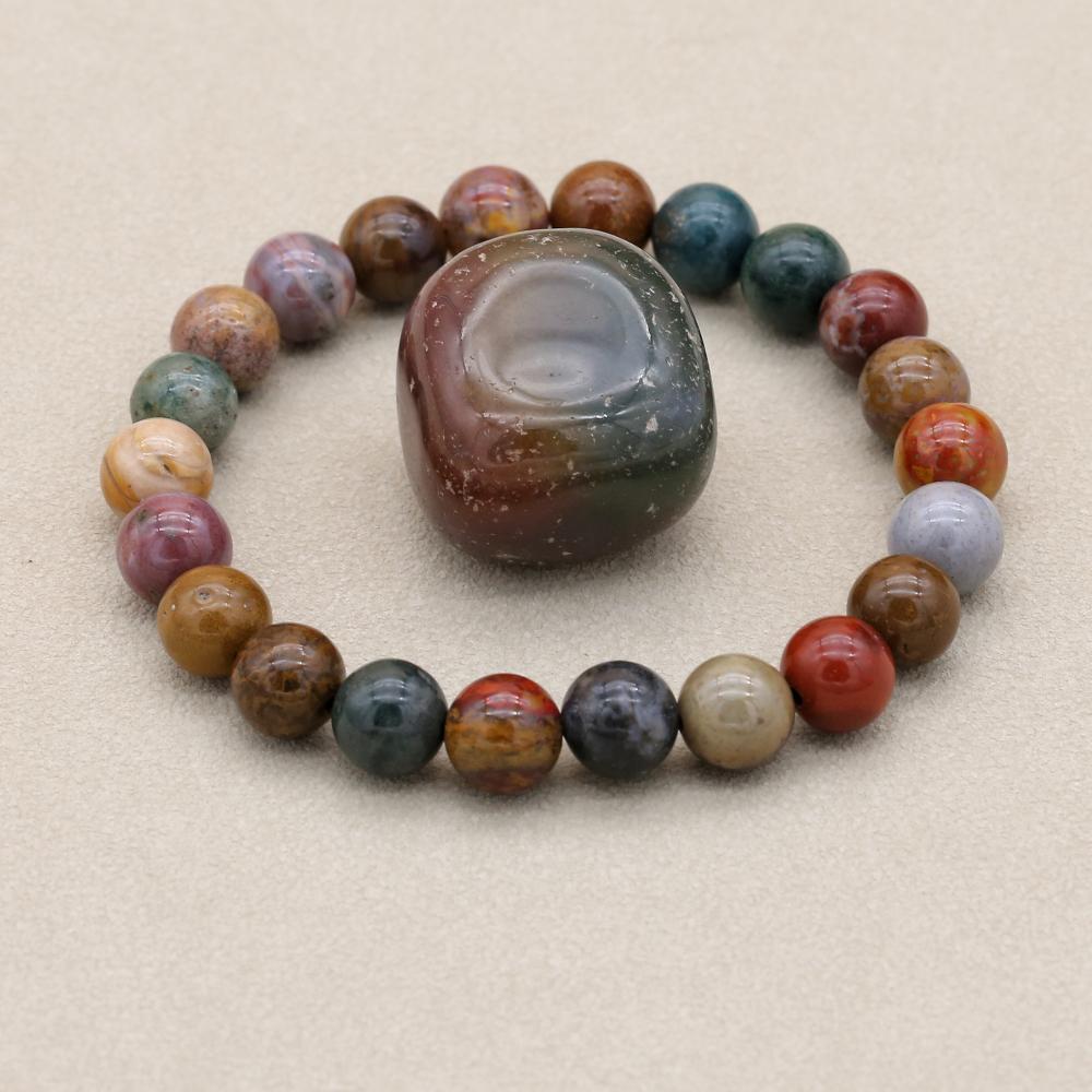 8mm Natural Stone Ocean Jasper - огляд і ціна Yoga Health & Fitness Center