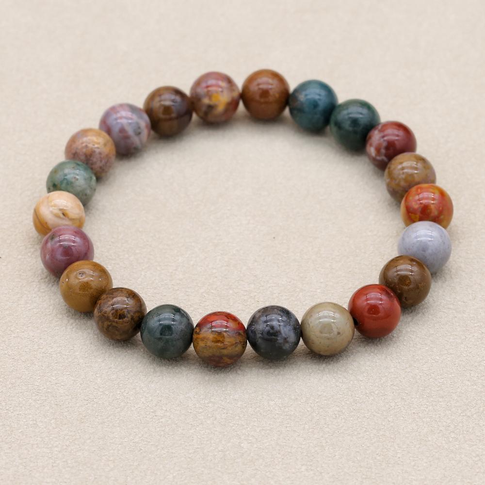 8mm Natural Stone Ocean Jasper - огляд і ціна Yoga Health & Fitness Center