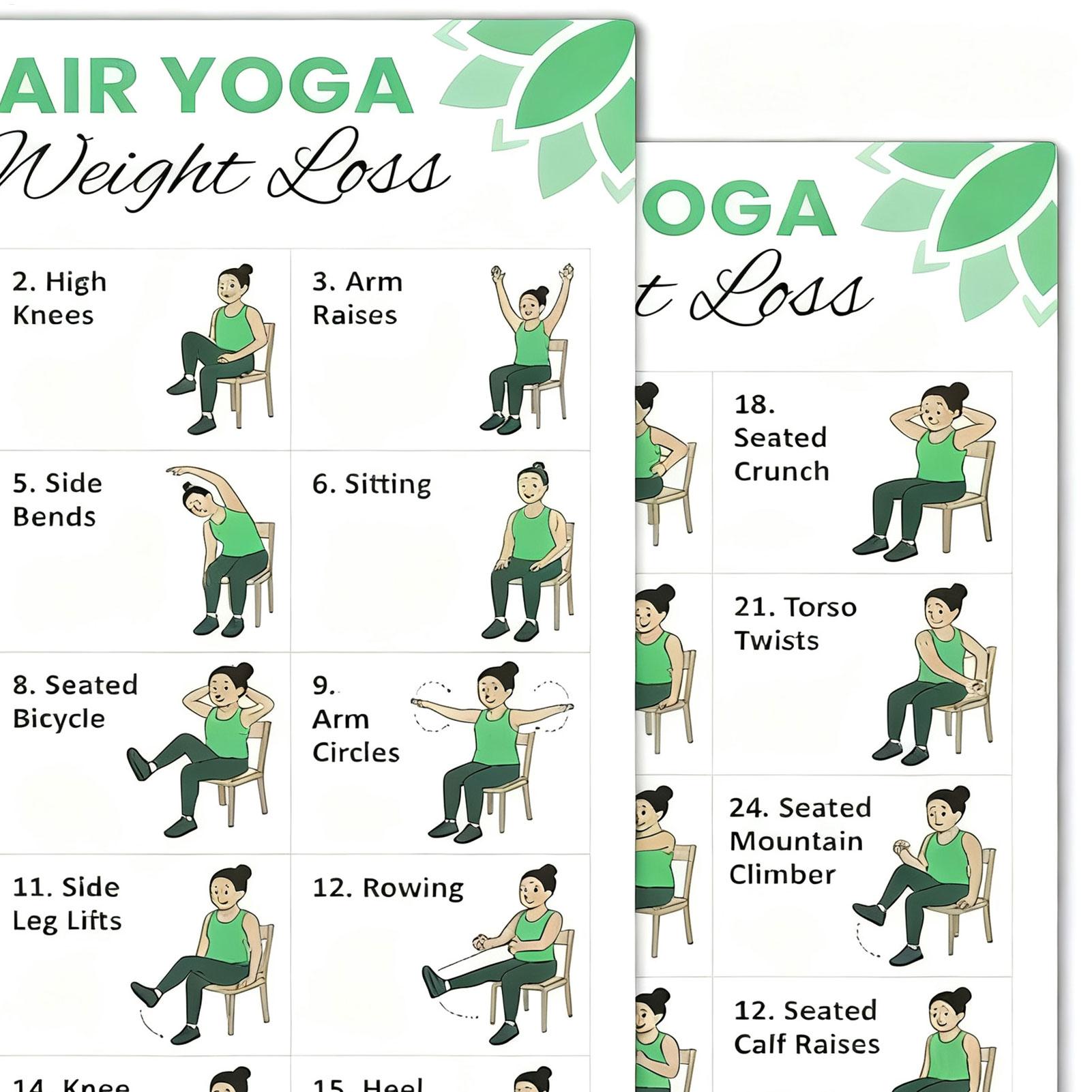 2 PCS Yoga Poster Home Exercis - огляд і ціна Yoga Health & Fitness Center